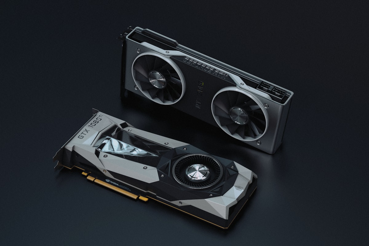 Carte graphique NVIDIA RTX gros plan