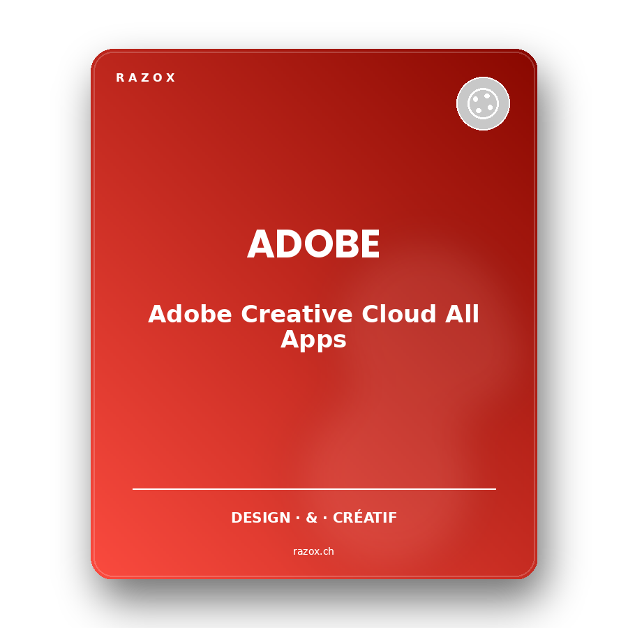 Adobe Creative Cloud All Apps 1 utilisateur 1 an
