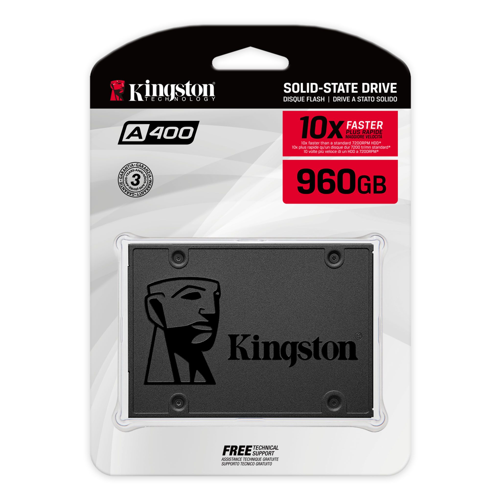 Kingston A400 960GB packaging HD